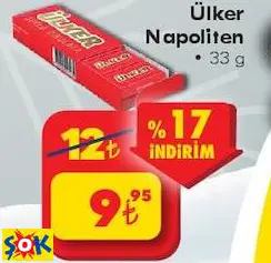 ÜLKER NAPOLİTEN ÇİLKOLATA 33 G